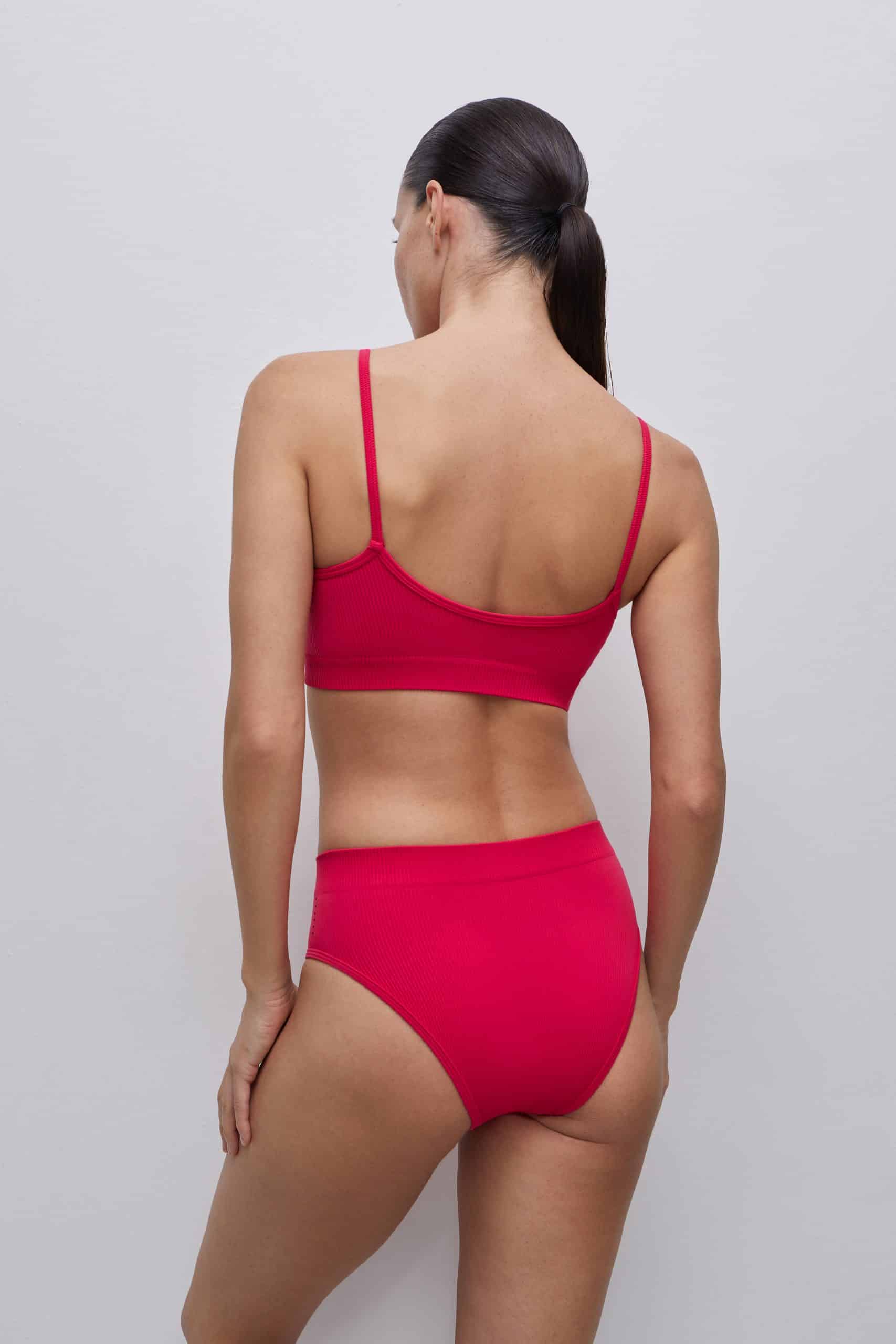 V-neck ribbed underwear top – фото № 4