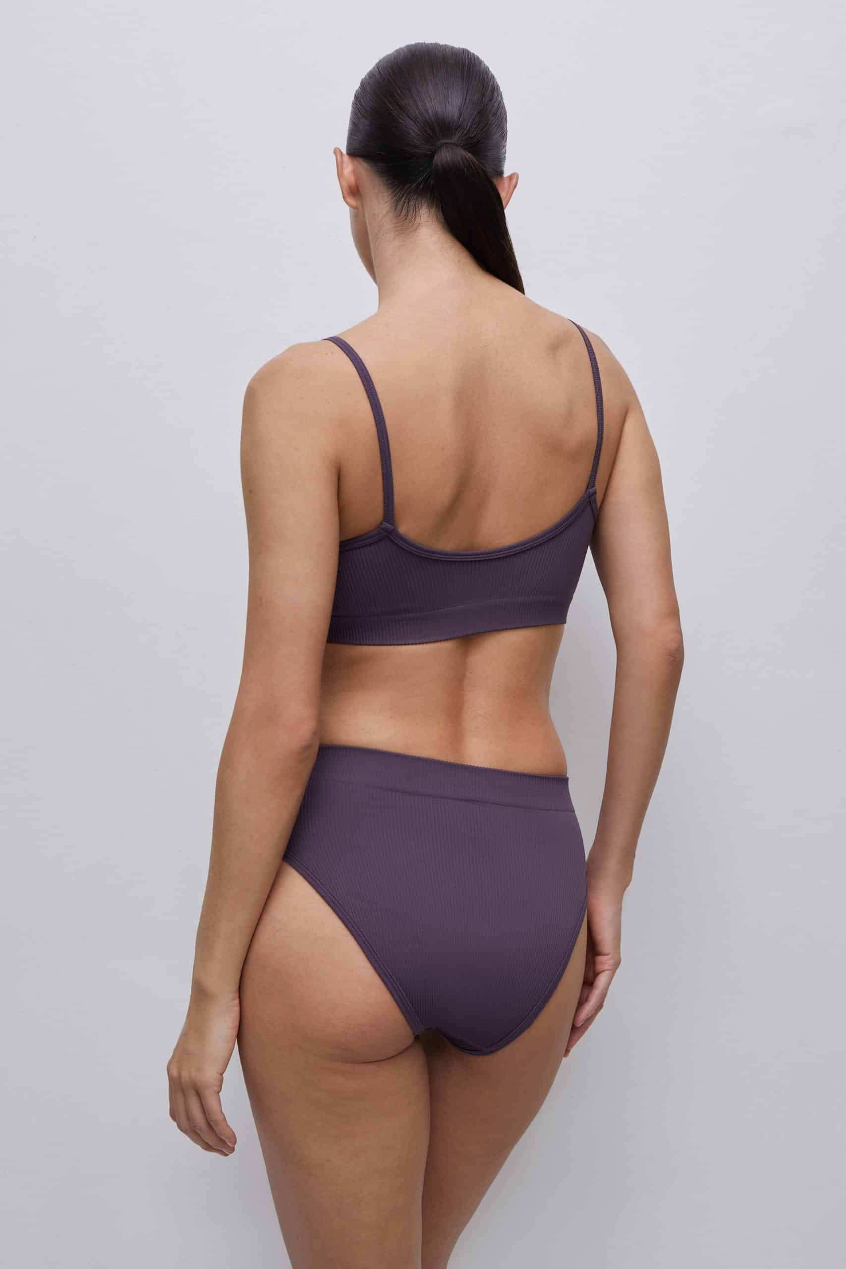 V-neck ribbed underwear top – фото № 5