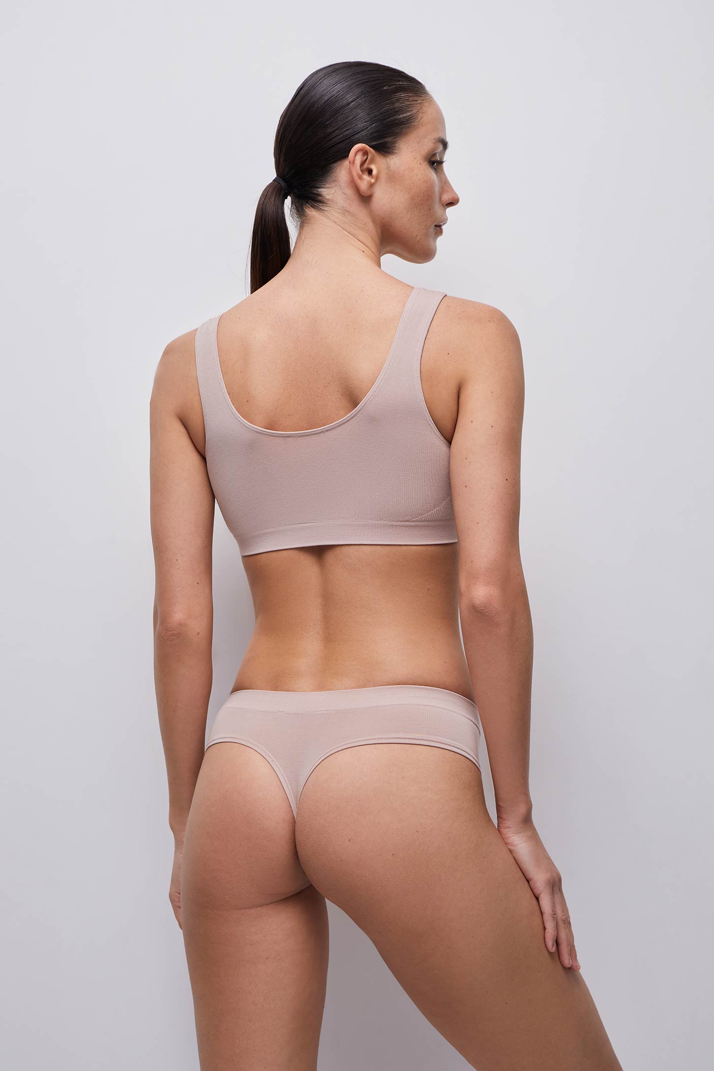 Low waist bamboo thongs – фото № 5